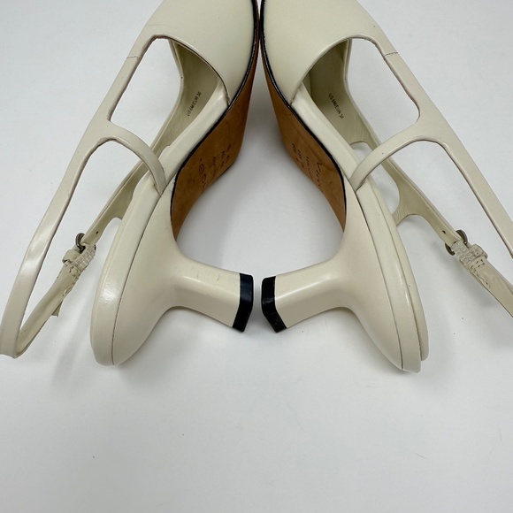 New Vince Bianca Leather Slingback Heel In Moonlight Sz 6 - Picture 11 of 13